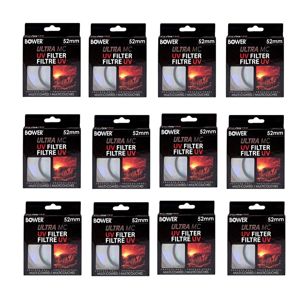 52 mm Ultra Multi Coated UV Camera Lens Filters Lot of 12